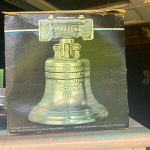 Vintage Philadelphia liberty bell liquor bottle art deco